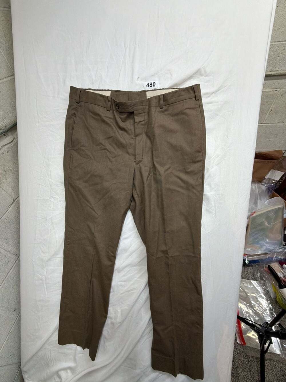 Royal Classic Dress Pants Brown Wool Trousers